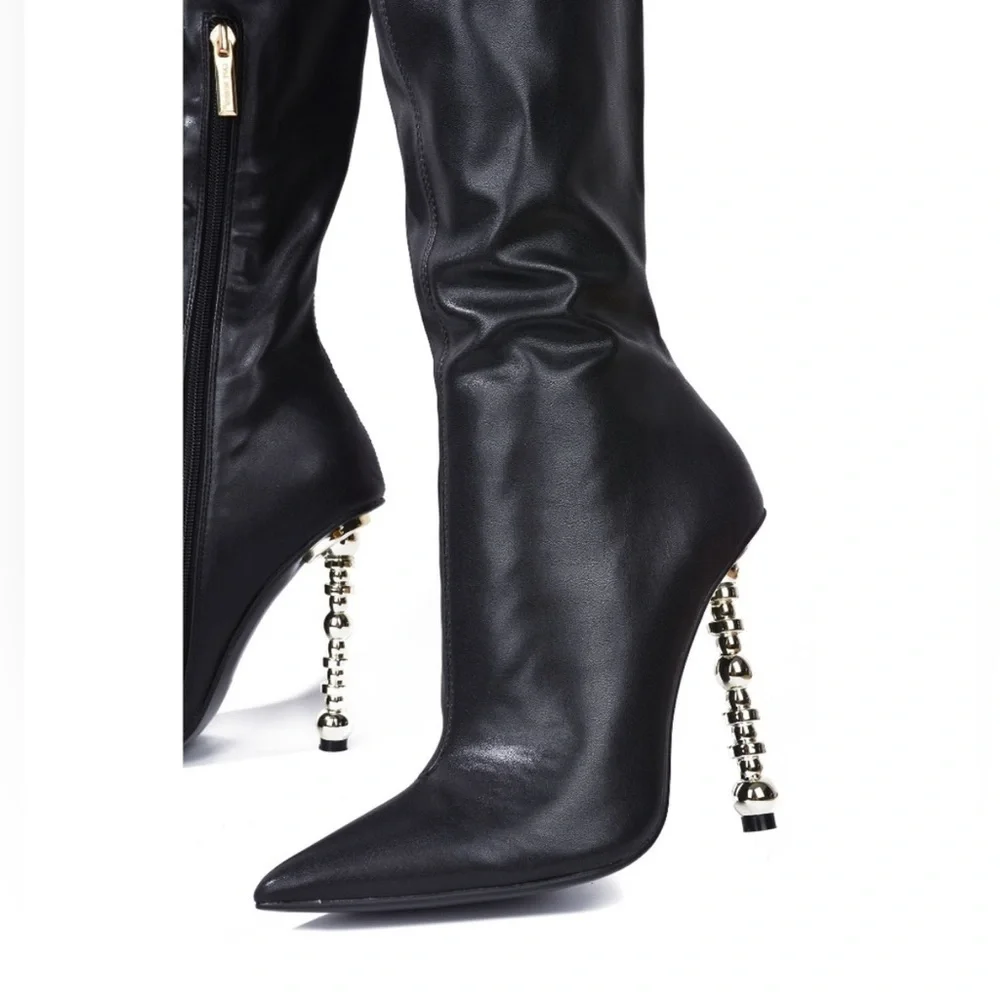 Cape Robbin “Kalel” Over-the-Knee Stiletto Boots – Size 9, Black